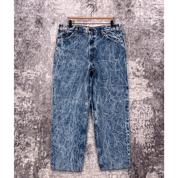 Vintage Levis Jeans 36 in x 28 in Mens 550 Made USA Acid Wash Denim - Picture 1 of 10